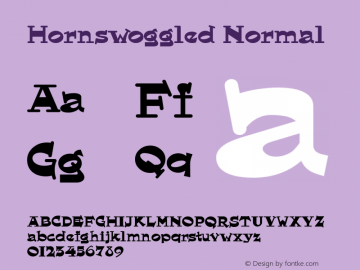 Hornswoggled Normal 1.0 Sat Oct 23 11:30:53 1999 Font Sample