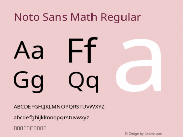 Noto Sans Math Regular Version 1.900图片样张