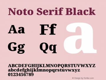 Noto Serif Black Version 2.000图片样张