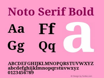 Noto Serif Bold Version 2.000图片样张