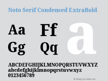 Noto Serif Condensed ExtraBold Version 2.000图片样张