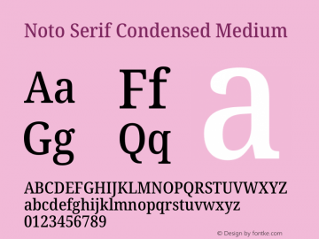 Noto Serif Condensed Medium Version 2.000图片样张