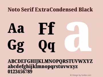 Noto Serif ExtraCondensed Black Version 2.000图片样张