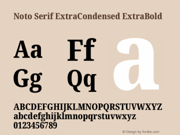 Noto Serif ExtraCondensed ExtraBold Version 2.000图片样张