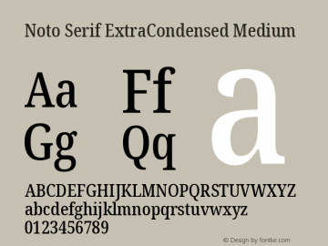 Noto Serif ExtraCondensed Medium Version 2.000图片样张