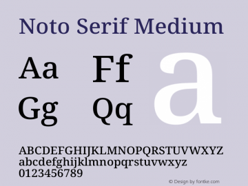 Noto Serif Medium Version 2.000图片样张