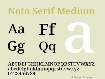 Noto Serif Medium Version 2.000图片样张