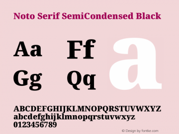 Noto Serif SemiCondensed Black Version 2.000图片样张