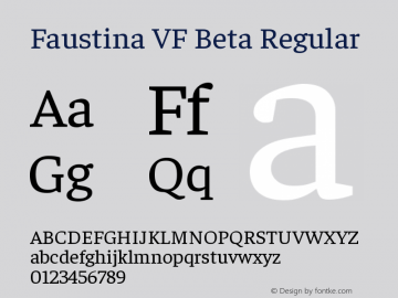 Faustina VF Beta Regular Version 1.006图片样张