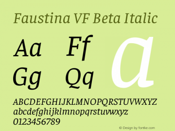 Faustina VF Beta Italic Version 1.006图片样张