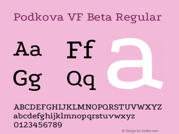 Podkova VF Beta Regular Version 2.100图片样张
