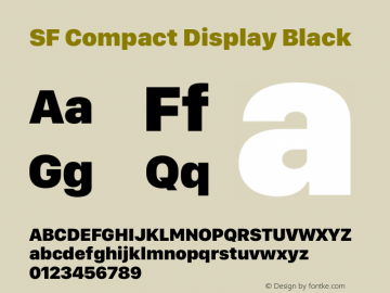 SF Compact Display Black 12.0d4e1 Font Sample