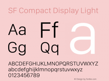 SF Compact Display Light 12.0d4e1图片样张