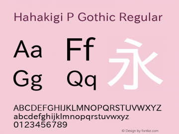 Hahakigi P Gothic Version 003.03图片样张