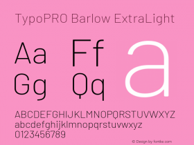 TypoPRO Barlow ExtraLight Version 1.301图片样张