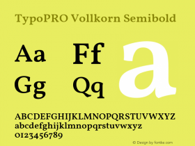 TypoPRO Vollkorn Semibold Version 4.015图片样张