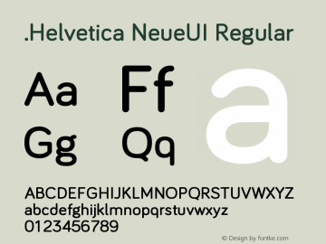 .Helvetica NeueUI 10.0d35e1图片样张
