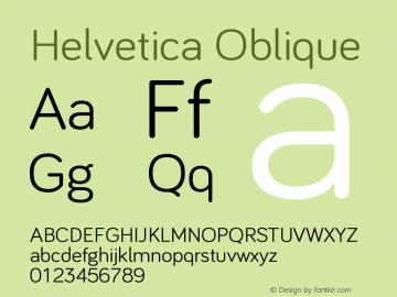 Helvetica Oblique 9.0d4e1图片样张