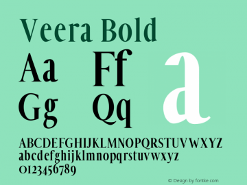 Veera Bold Version 1.0 Font Sample