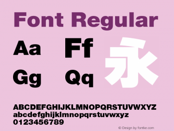Font Version 1.00 February 14, 2018, initial release图片样张
