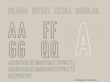 Prague Offset EXTRA Regular Version 1.000 Font Sample