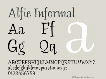 Alfie Font Alfie Informal Font Alfie Informal Font Alfie Informal