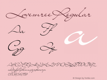 Lovemree Version Font Sample