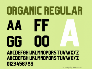 Organic  Font Sample