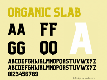 Organic Slab  Font Sample