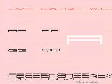 JMHExtraWide-UltraexpandedRegul Version 1.001 Font Sample