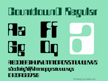 CountdownD Version 001.005 Font Sample