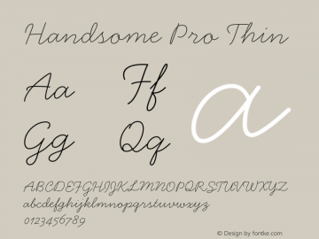 HandsomePro-Thin Version 1.000;PS 001.000;Core 1.0.38 Font Sample