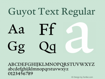 Guyot Text Regular Version 1.000图片样张