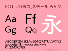 FOT-UD角ゴ_スモール Pr6 M 图片样张