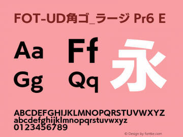 FOT-UD角ゴ_ラージ Pr6 E 图片样张