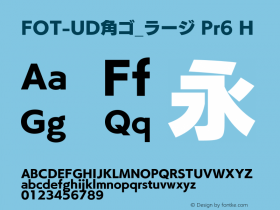 FOT-UD角ゴ_ラージ Pr6 H  Font Sample