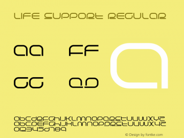 Life support Regular Version 1.0 Font Sample