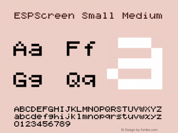 ESPScreen Small Version 1.200 Font Sample