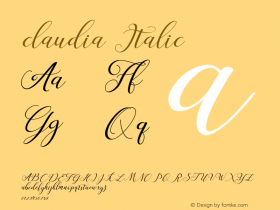 claudia-Italic Version 1.000图片样张