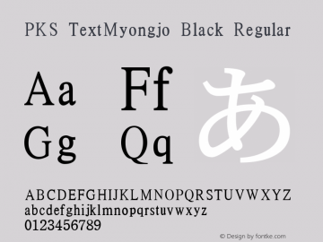 PKS TextMyongjo Black 2.5图片样张