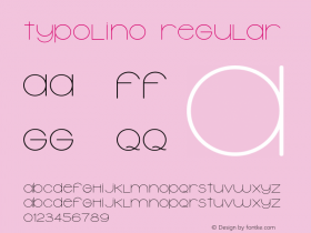 Typolino Regular Version 1.000 Font Sample