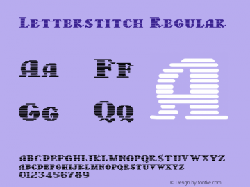 Letterstitch-Regular Version 001.000图片样张