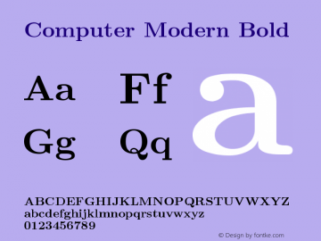 Computer Modern Bold Extended Version 0.3图片样张