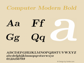 Computer Modern Bold Extended Slanted Version 0.3图片样张
