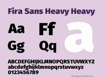 Fira Sans Heavy Version 004.203图片样张