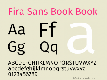 Fira Sans Book Version 004.203图片样张