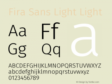 Fira Sans Light Version 004.203图片样张