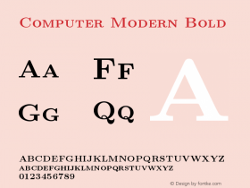 Computer Modern Bold Extended Caps and Small Caps Version 0.3图片样张