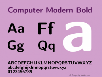 Computer Modern Sans Serif Bold Extended Version 0.3图片样张