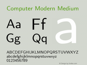 Computer Modern Sans Serif Version 0.3图片样张